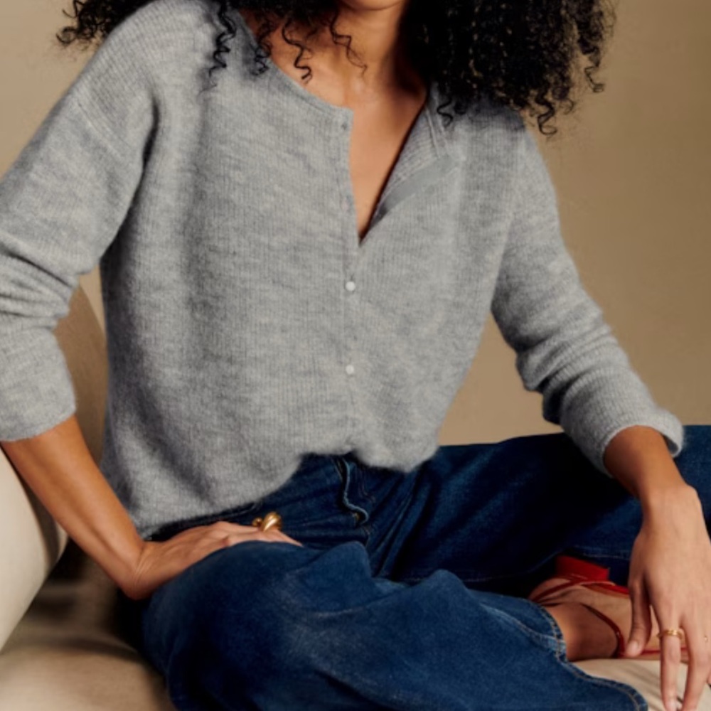 Sezane grey gaspard cardigan